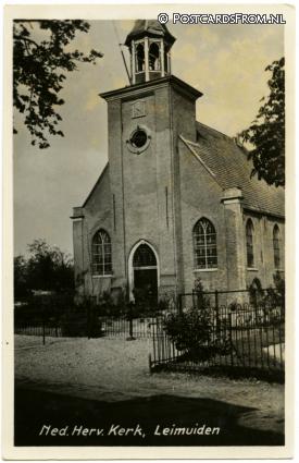 ansichtkaart: Leimuiden, Ned. Herv. Kerk
