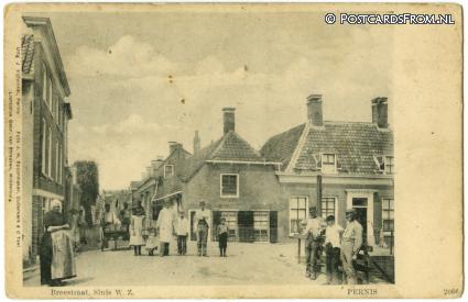 ansichtkaart: Pernis, Breestraat, Sluis W.Z.