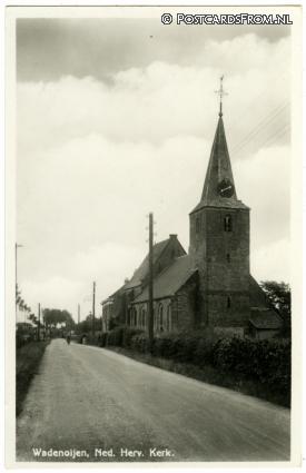ansichtkaart: Wadenoijen, Ned. Herv. Kerk