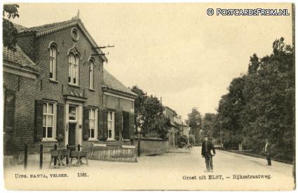 Elst GL, Groet uit. Rijksstraatweg. Bondshotel ansichtkaart: Elst GL, Groet uit. Rijksstraatweg. Bondshotel