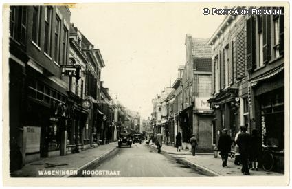 ansichtkaart: Wageningen, Hoogstraat