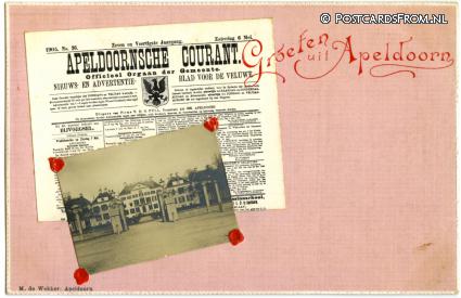 Apeldoorn, Apeldoornsche Courant 6 Mei 1905 ansichtkaart: Apeldoorn, Apeldoornsche Courant 6 Mei 1905