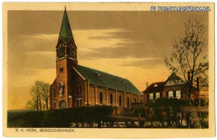 Bergschenhoek, R.K. Kerk ansichtkaart: Bergschenhoek, R.K. Kerk