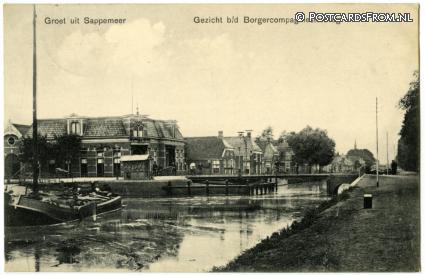 ansichtkaart: Sappemeer, Gezicht b.d. Borgercompagniesterbrug
