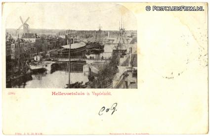 ansichtkaart: Hellevoetsluis, In Vogelvlucht