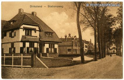 Dirksland, Stationsweg ansichtkaart: Dirksland, Stationsweg