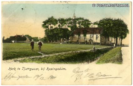Tjamsweer, Kerk te Tjamsweer, bij Appingedam ansichtkaart: Tjamsweer, Kerk te Tjamsweer, bij Appingedam