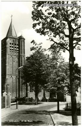 ansichtkaart: Breugel, R.K. Kerk