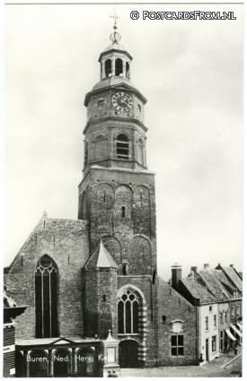 Buren GL, Ned. Herv. Kerk ansichtkaart: Buren GL, Ned. Herv. Kerk