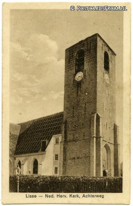 Lisse, Ned. Herv. Kerk, Achterweg ansichtkaart: Lisse, Ned. Herv. Kerk, Achterweg