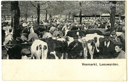 Leeuwarden, Veemarkt ansichtkaart: Leeuwarden, Veemarkt