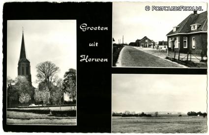 ansichtkaart: Herwen, Groeten uit
