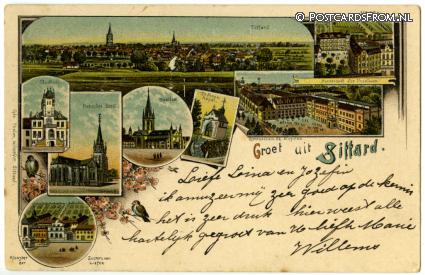 ansichtkaart: Sittard, Groet uit