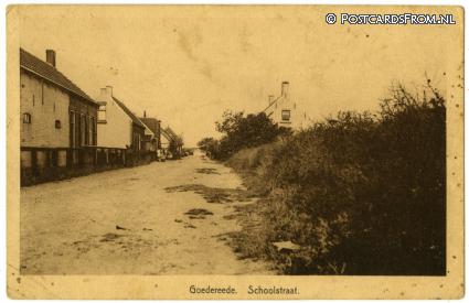 Goedereede, Schoolstraat ansichtkaart: Goedereede, Schoolstraat