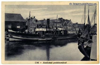 Urk, Aankomst poststoomboot ansichtkaart: Urk, Aankomst poststoomboot