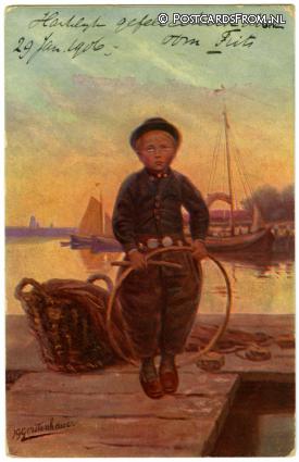 ansichtkaart: Urk, J.G. Gerstenhauer