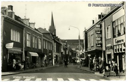 ansichtkaart: Venray, Grotestraat