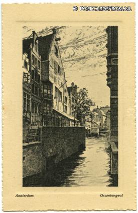 ansichtkaart: Amsterdam, Groenburgwal