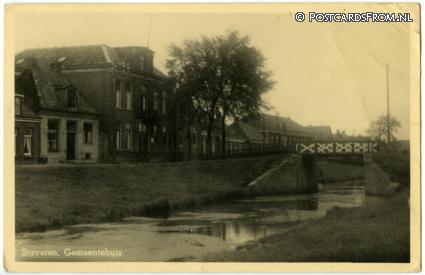 Stavoren, Staveren, Gemeentehuis ansichtkaart: Stavoren, Staveren, Gemeentehuis