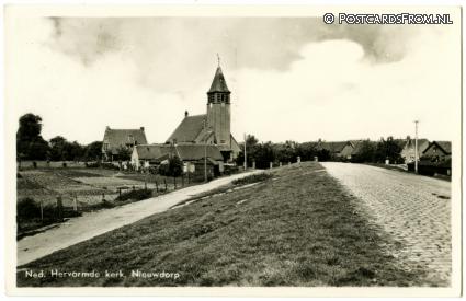 ansichtkaart: Nieuwdorp, Ned. Hervormde kerk