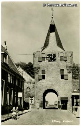 Elburg, Vispoort ansichtkaart: Elburg, Vispoort