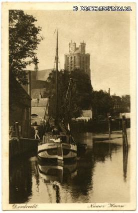 ansichtkaart: Dordrecht, Nieuwe Haven
