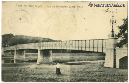 ansichtkaart: Roosteren, Vue de Roosteren. Pont de Maeseyck
