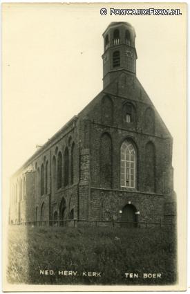 ansichtkaart: Ten Boer, Ned. Herv. Kerk