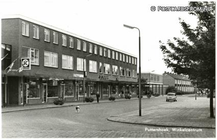 ansichtkaart: Puttershoek, Winkelcentrum