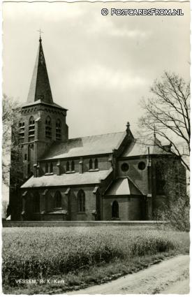 Vessem, R.K. Kerk ansichtkaart: Vessem, R.K. Kerk