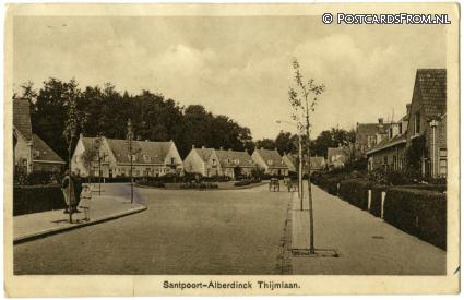 Santpoort, Alberdinck Thijmlaan ansichtkaart: Santpoort, Alberdinck Thijmlaan