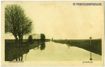 ansichtkaart: Heerenveen, ? Schemeravond. Jounsbyld