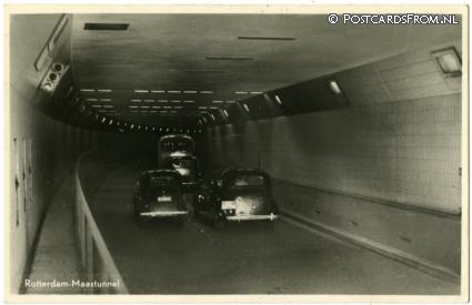 ansichtkaart: Rotterdam, Maastunnel