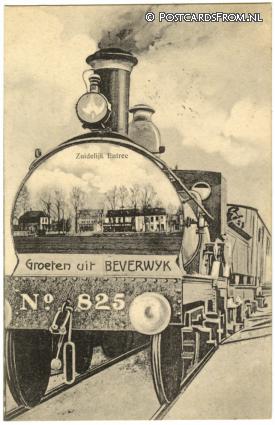 ansichtkaart: Beverwijk, Groeten uit. Zuidelijk Entree