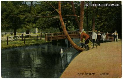 ansichtkaart: Arnhem, Vijver Sonsbeek
