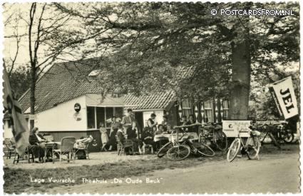 ansichtkaart: Lage Vuursche, Theehuis 'De Oude Beuk'