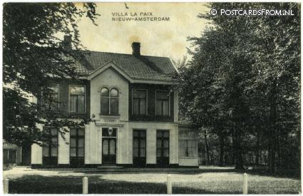 ansichtkaart: Nieuw-Amsterdam, Villa La Paix