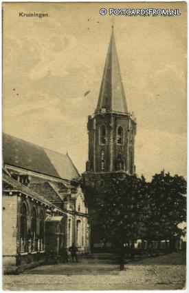 Kruiningen, Herv. Kerk en Toren ansichtkaart: Kruiningen, Herv. Kerk en Toren
