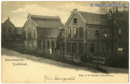Schoonhoven, Gasfabriek ansichtkaart: Schoonhoven, Gasfabriek