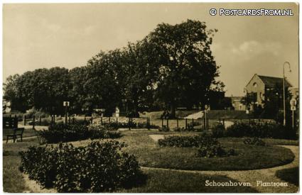 Schoonhoven, Plantsoen ansichtkaart: Schoonhoven, Plantsoen