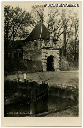 Schoonhoven, Veerpoort ansichtkaart: Schoonhoven, Veerpoort
