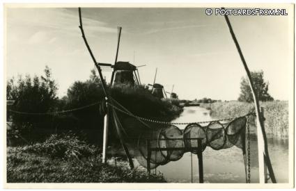 ansichtkaart: Kinderdijk, Molens te Kinderdijk