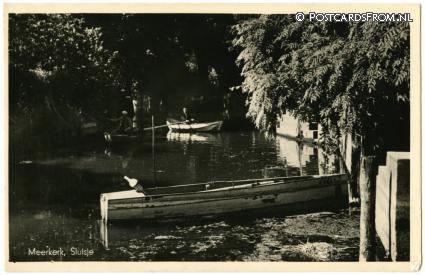 ansichtkaart: Meerkerk, Sluisje