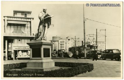 ansichtkaart: Rotterdam, Coolsingel Erasmus