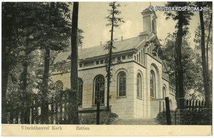 ansichtkaart: Zetten, Vluchtheuvel Kerk