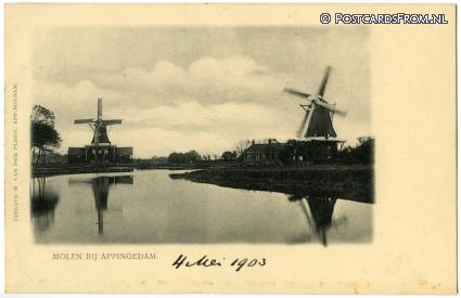ansichtkaart: Appingedam, Molen
