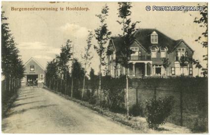 ansichtkaart: Hoofddorp, Burgemeesterswoning