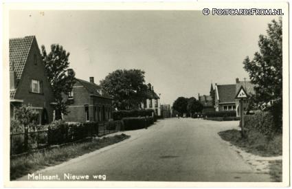ansichtkaart: Melissant, Nieuwe weg