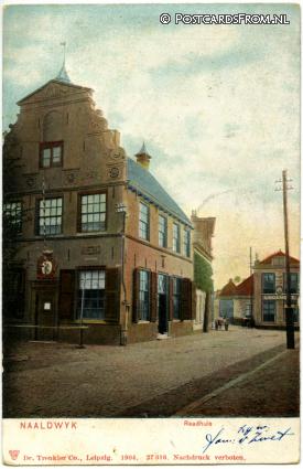Naaldwijk, Raadhuis ansichtkaart: Naaldwijk, Raadhuis