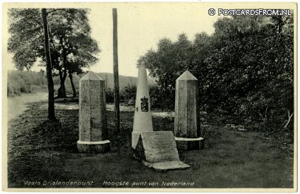 ansichtkaart: Vaals, Drielandenpunt. Hoogste punt van Nederland